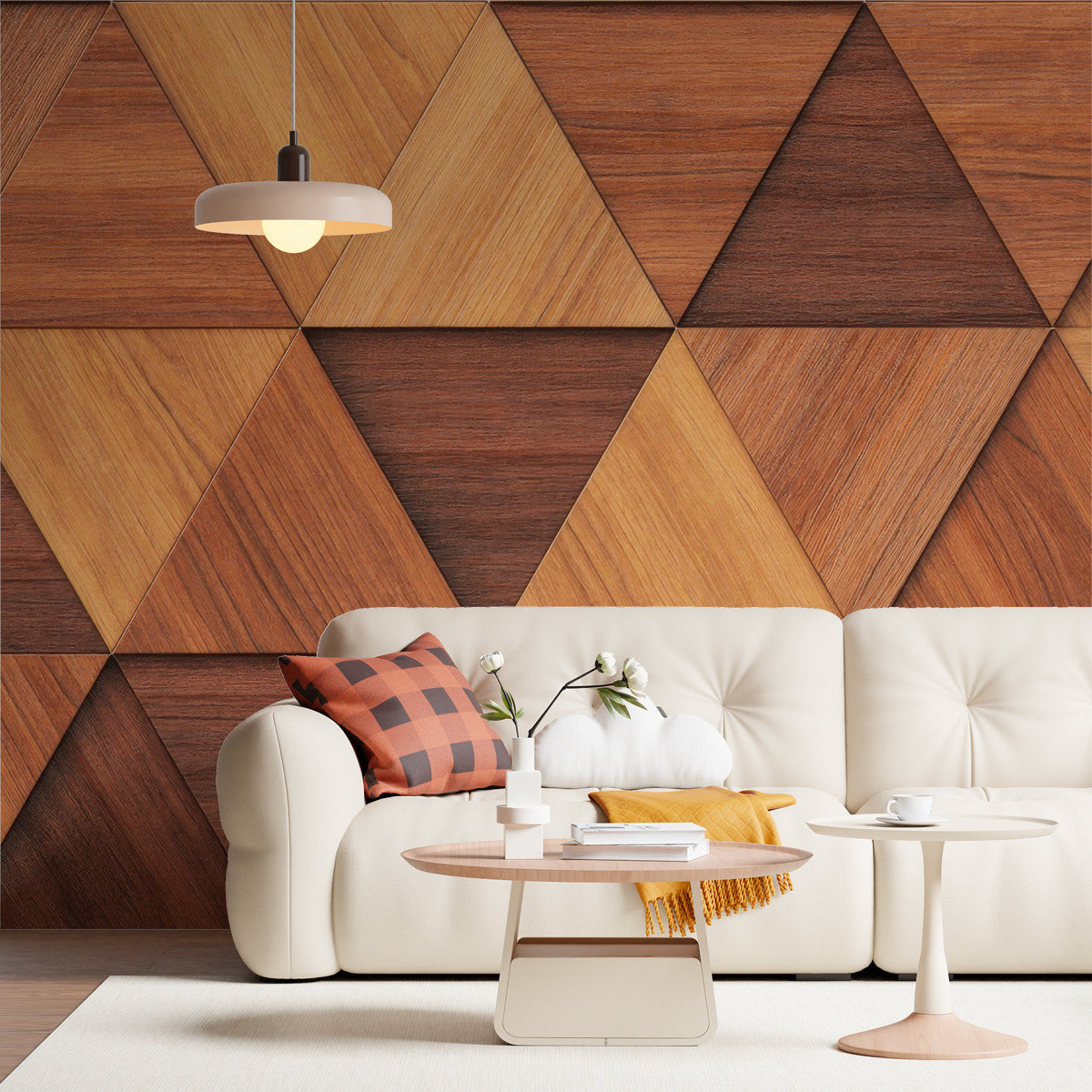 Papier peint bois triangles Bois Triangulaire, Wonderwall Casablanca, vue 4