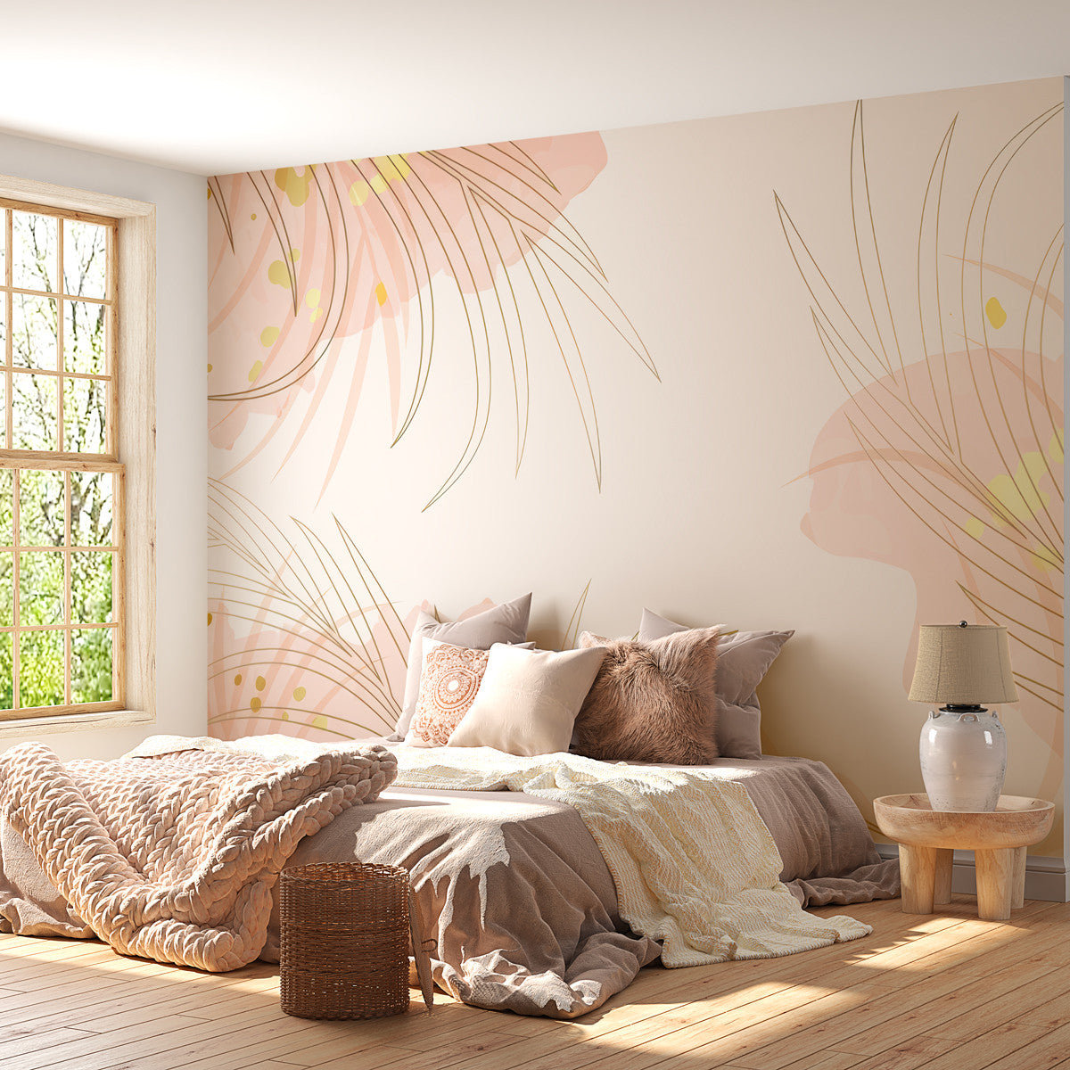 Papier peint rose poudré serein Serene Blush, Wonderwall Casablanca, vue 5