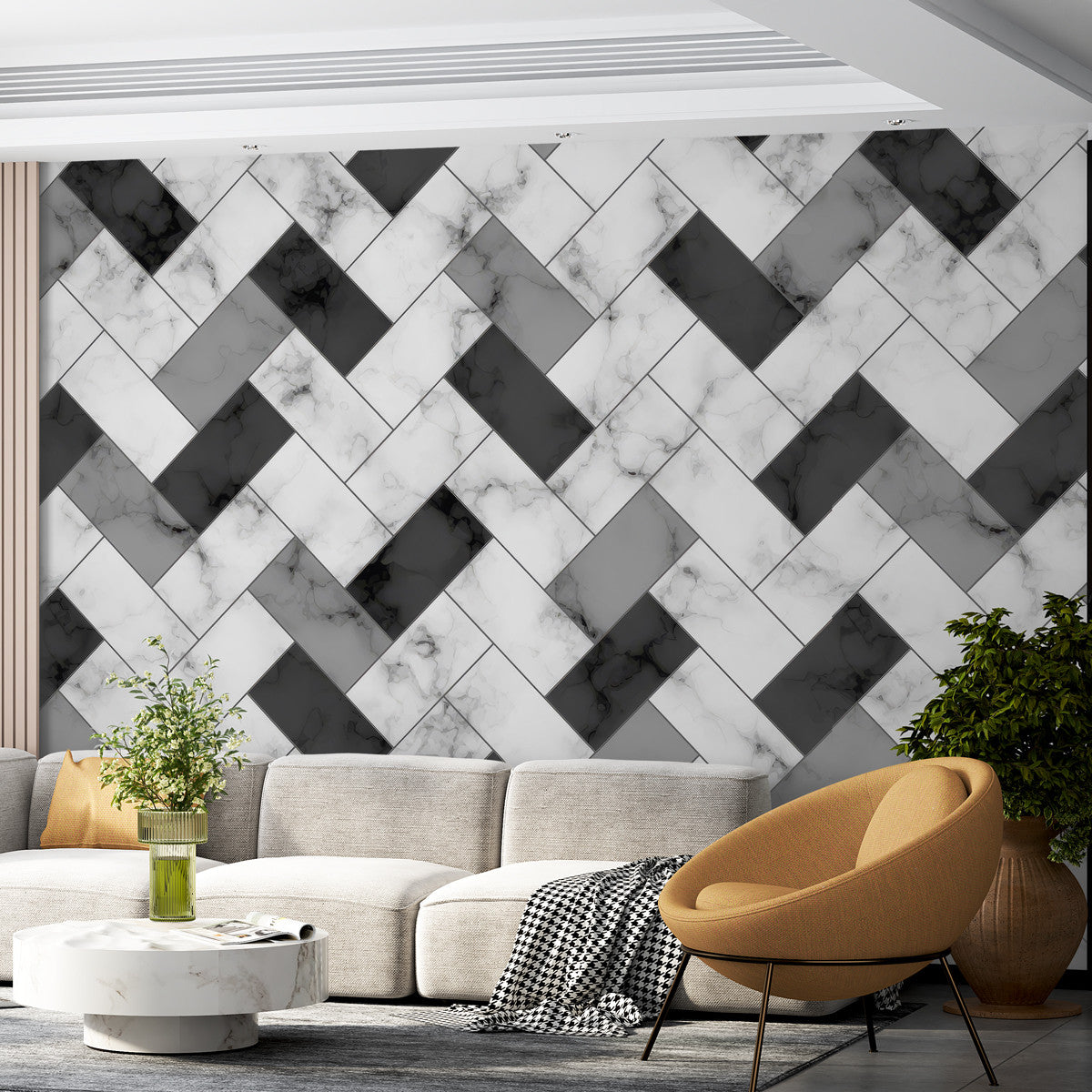 Papier peint Art Déco marbre Art Deco Marble Luxe, Wonderwall Casablanca, vue 2