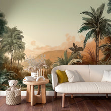Papier peint panoramique tropical au crépuscule Évasion Tropicale au Crépuscule, Wonderwall Casablanca, vue 2