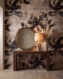 Fresque murale Magnolia Patine dans une entrée sculpturale, papier peint panoramique sur mesure au Maroc, Wonderwall