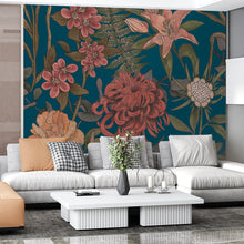 Papier peint floral sur fond sombre Jardin Nocturne, Wonderwall Casablanca, vue 4