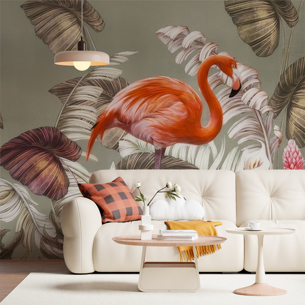 Papier peint tropical flamants roses Flamingo Fantasy, Wonderwall Casablanca, vue 5