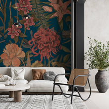 Papier peint floral sur fond sombre Jardin Nocturne, Wonderwall Casablanca, vue 2
