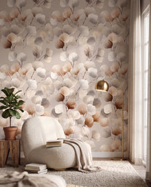 Fresque murale Feuilles de Lune dans un coin lecture véranda, papier peint panoramique sur mesure au Maroc, Wonderwall